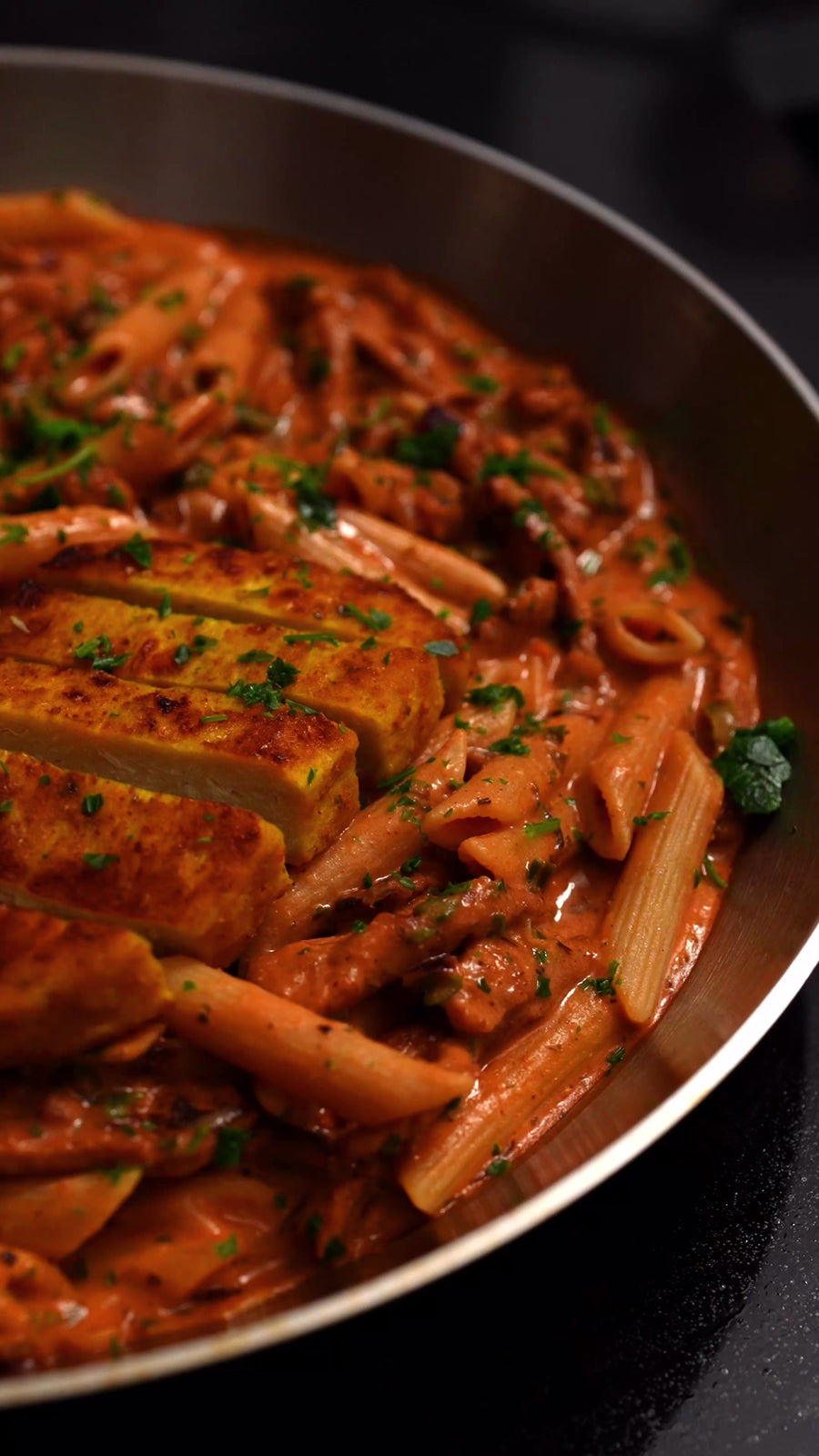 Vegan High Protein Penne with Vegan Chicken