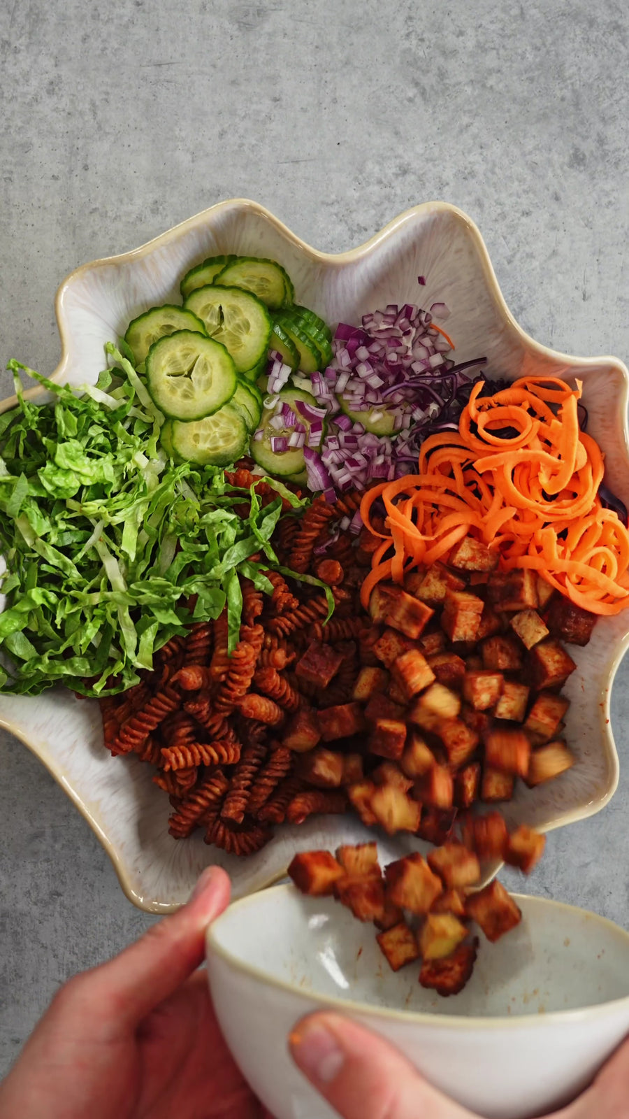 Crunchy & Creamy Pasta Protein Salad