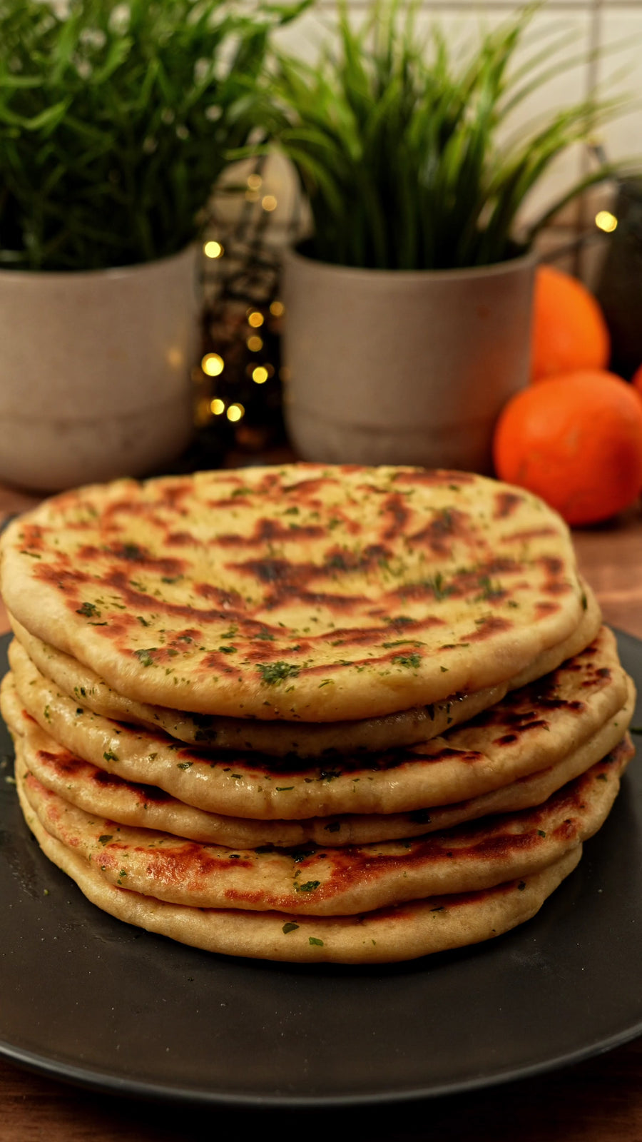 Vegan High Protein Herb Naan