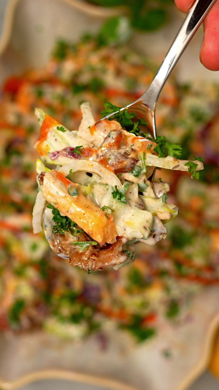 End-of-work kebab plate salad