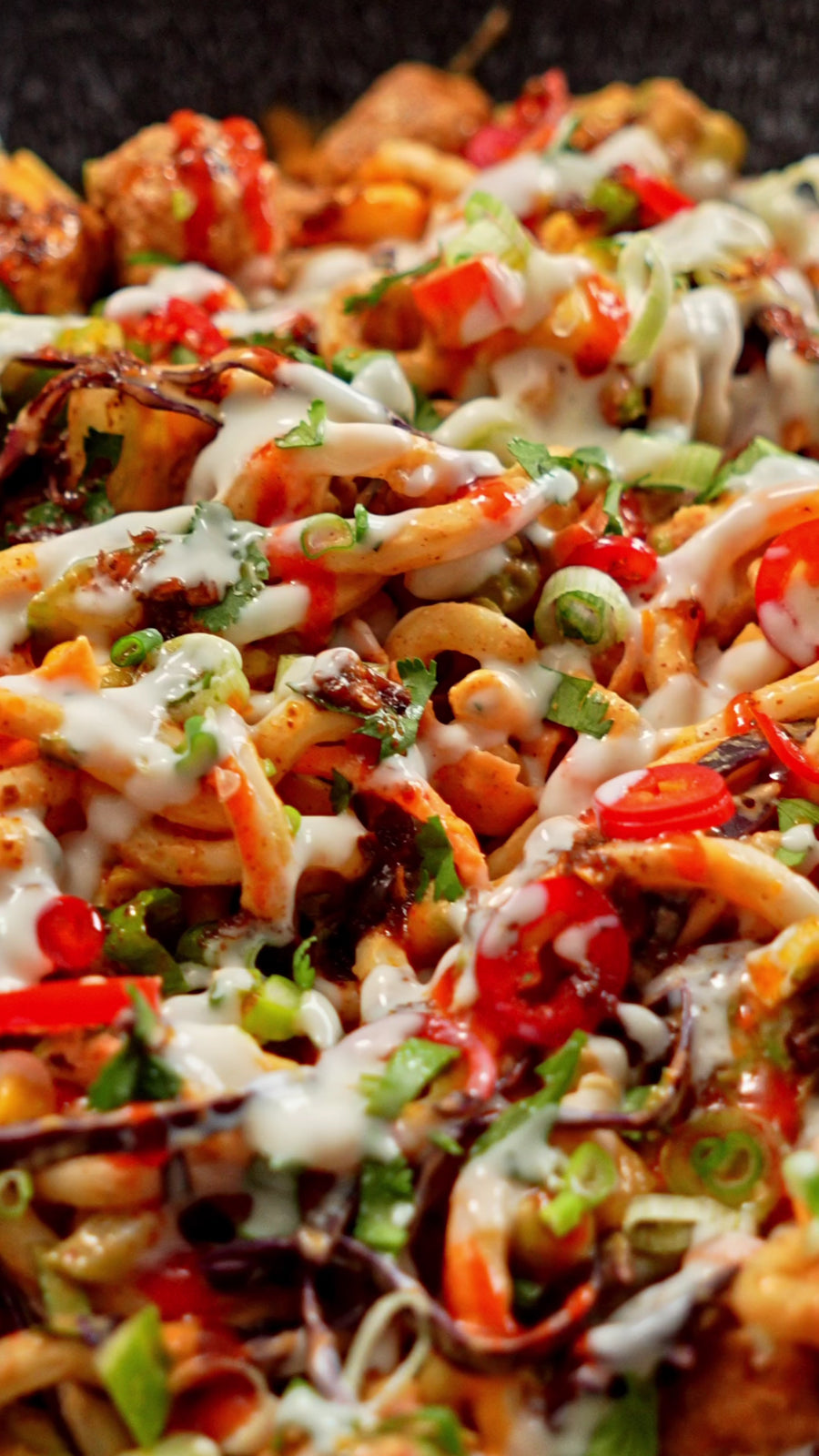 Peanut Udon Summer Roll Bowl