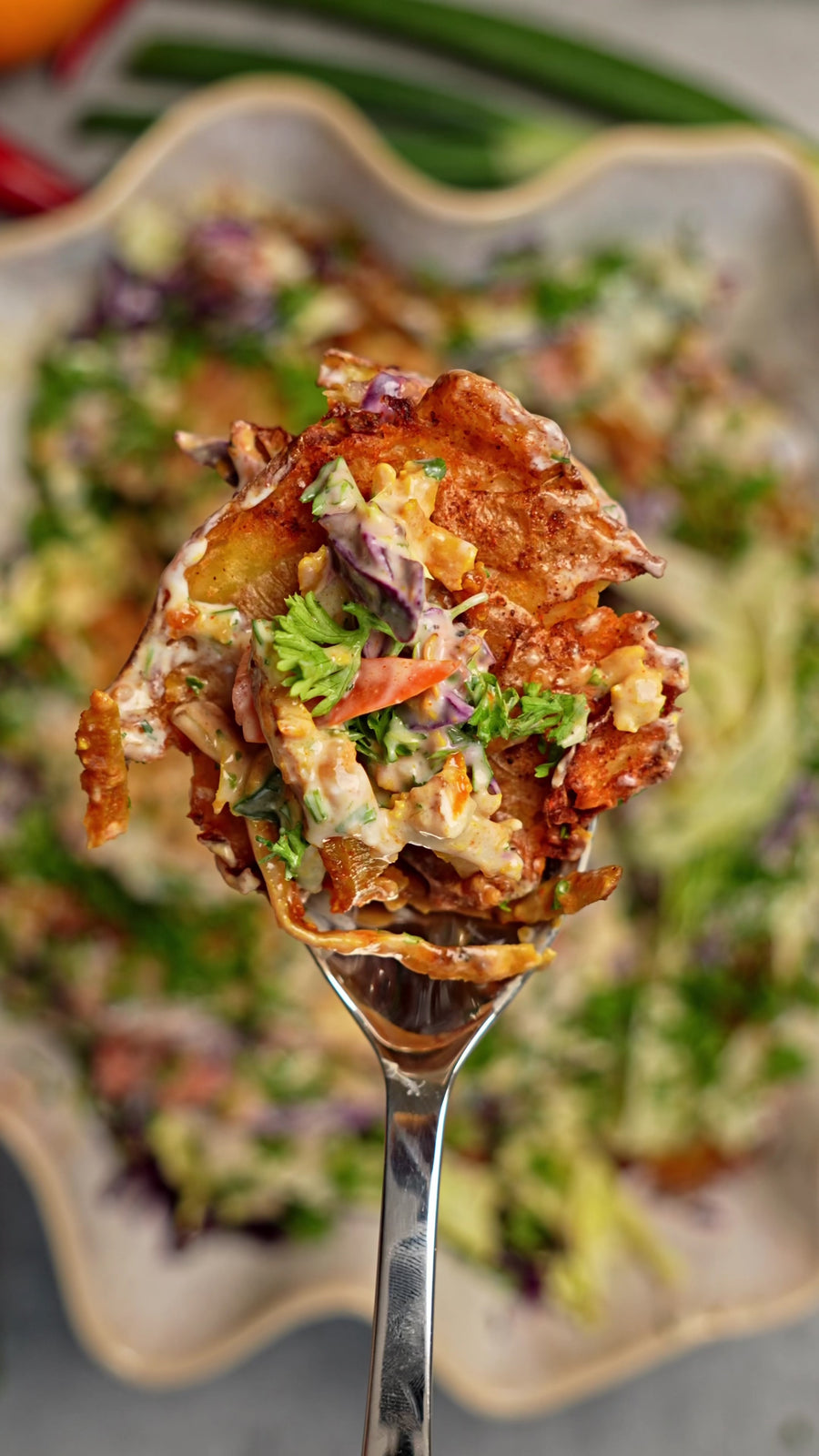 Smashed Potato Doner Salad