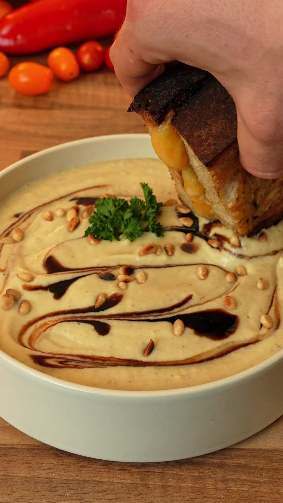 High-Protein Autumn Soup with Smoked Tofu